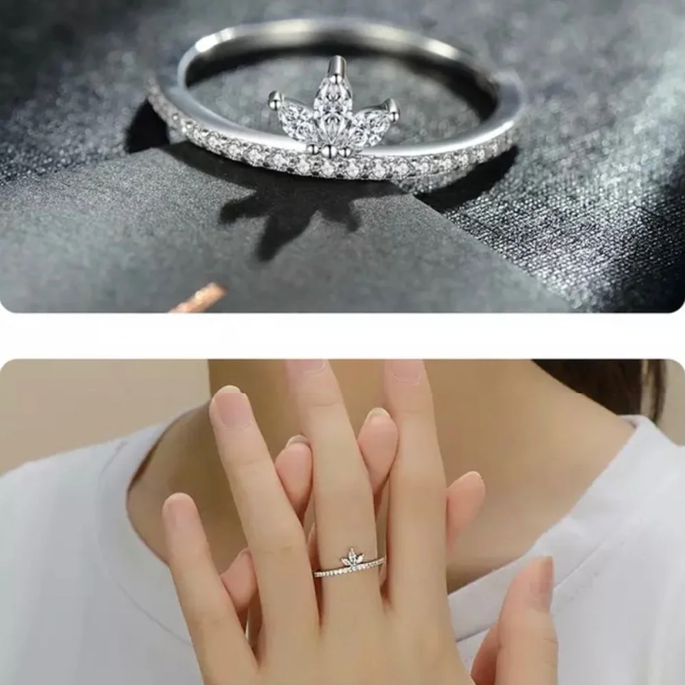Sunrise Marquise Clear Crystal CZ Pave S925 Sterling Silver Ring Size 6 - Picture 2 of 6